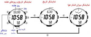 تنظیمات ساعت مچی کاسیو پروترک PRG-270