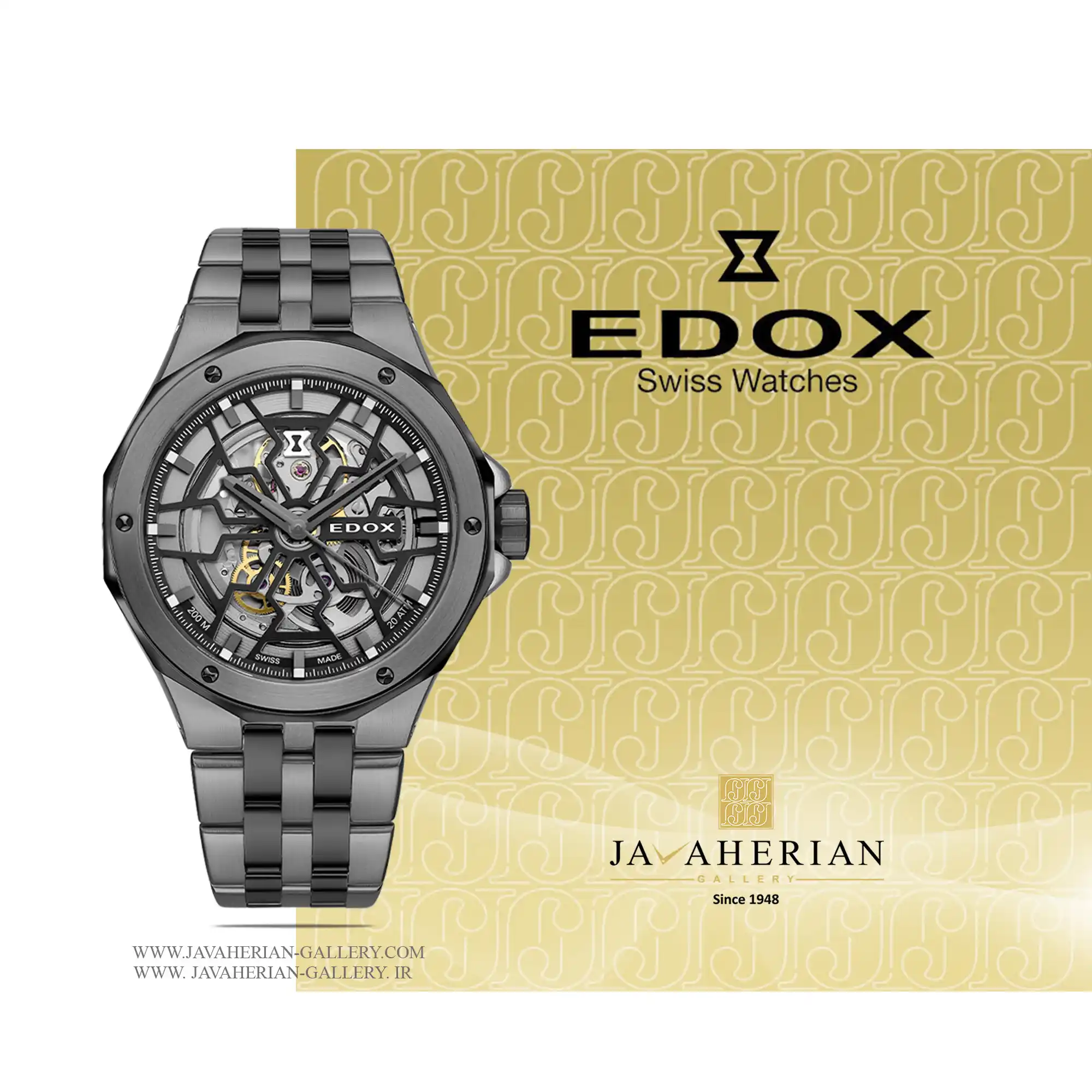ساعت مردانه ادوکس 85303357GNMNGN 1 ساعت مردانه ادوکس 85303357GNMNGN Edox