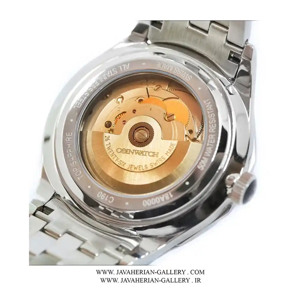 ساعت مردانه کوین واچ C190SBK 3 ساعت مردانه کوین واچ C190SBK Coin Watch