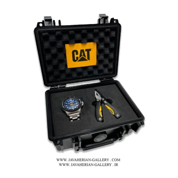 جعبه ساعت به همراه ابزار چندگانه کاترپیلار Single watch & multi tools box Caterpillar