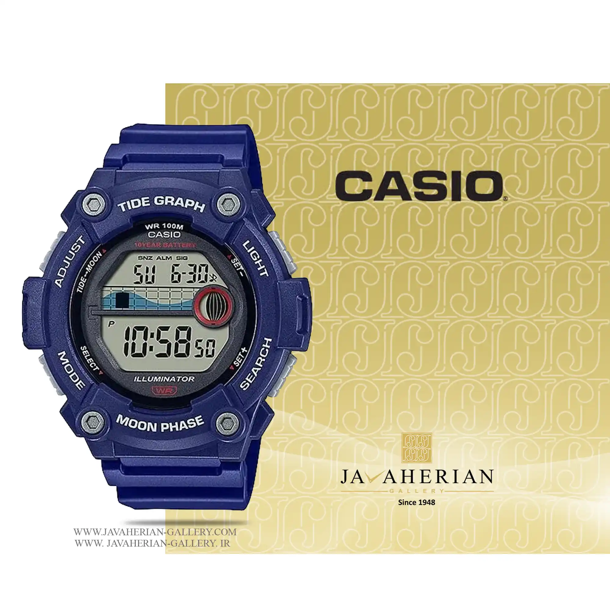 ساعت مردانه کاسیو WS-1300H-2AVDF 1 ساعت مردانه کاسیو Casio WS-1300H-2AVDF