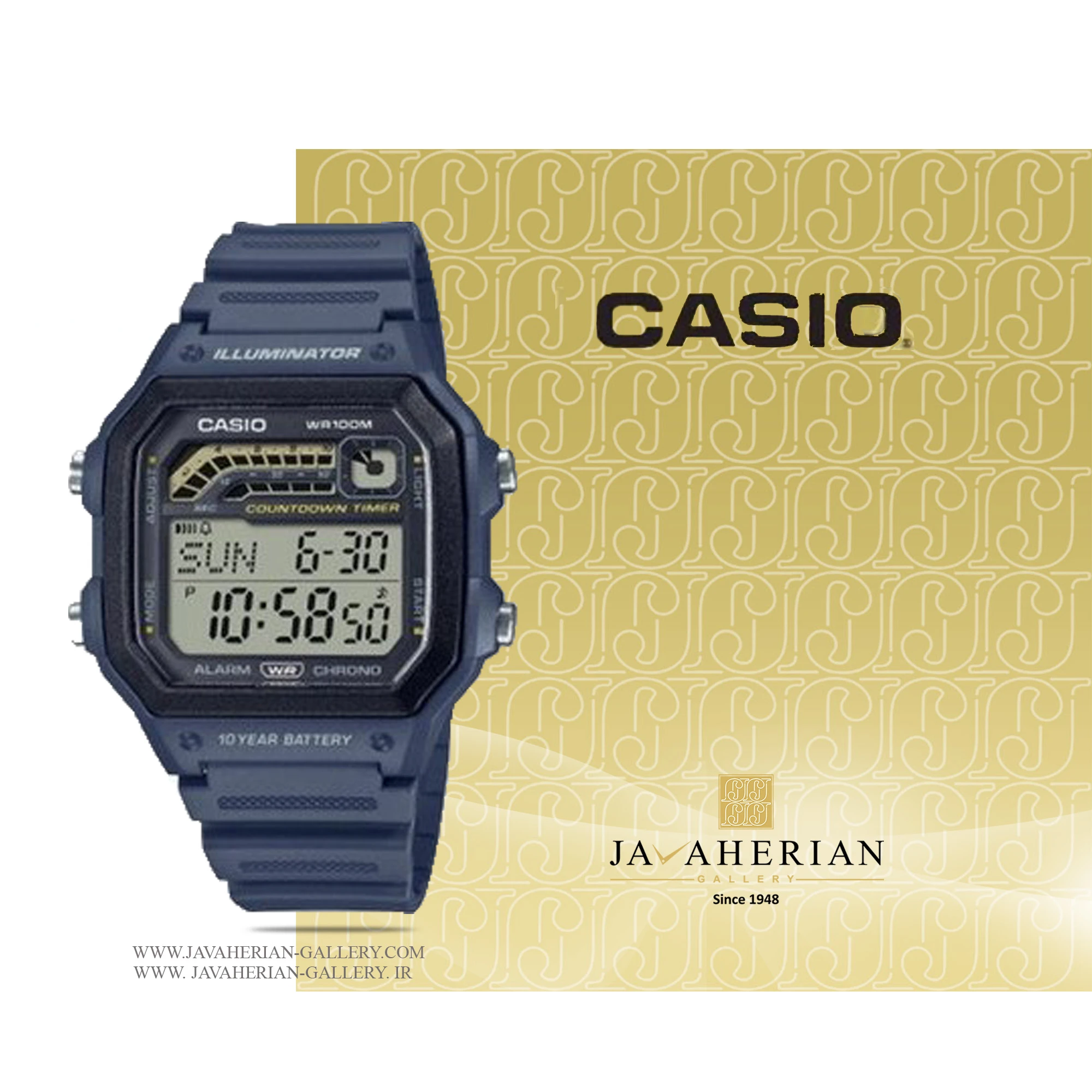 ساعت مردانه کاسیو WS-1600H-2AVDF 1 ساعت مردانه کاسیو WS-1600H-2AVDF
