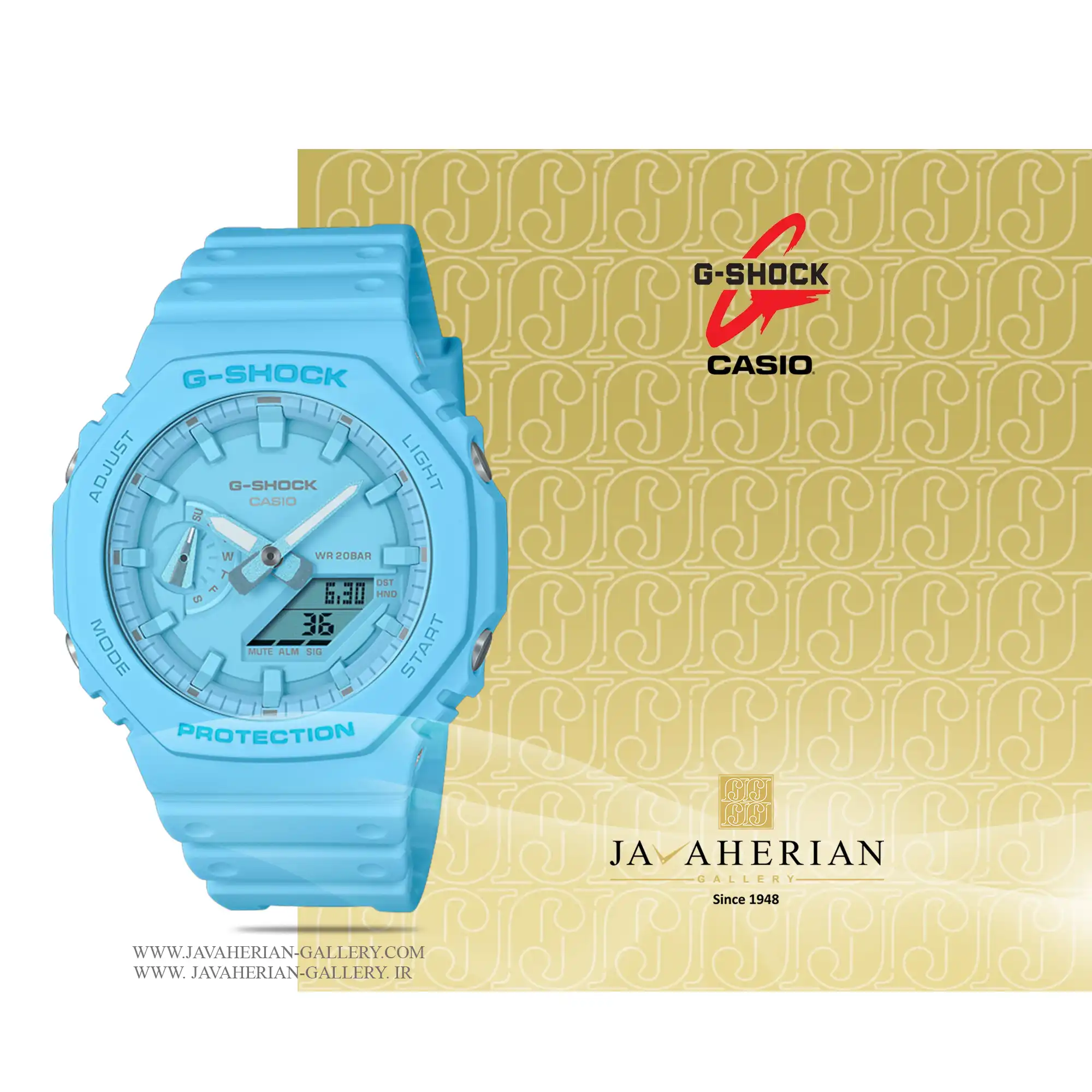 ساعت زنانه - مردانه کاسیو GA-2100-2A2DR 1 ساعت زنانه - مردانه کاسیو GA-2100-2A2DR