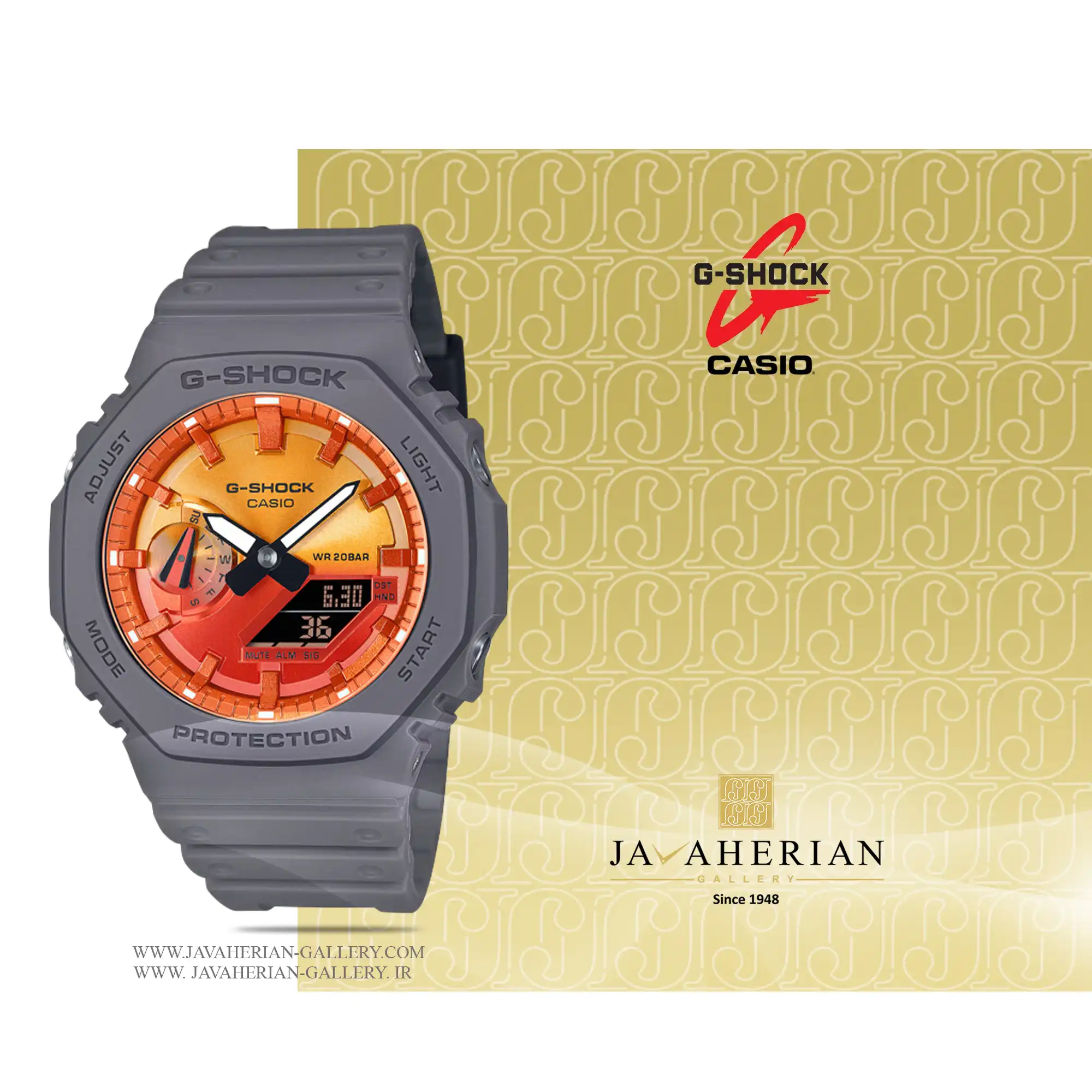 ساعت مردانه کاسیو GA-2100FL-8ADR 1 ساعت مردانه کاسیو GA-2100FL-8ADR